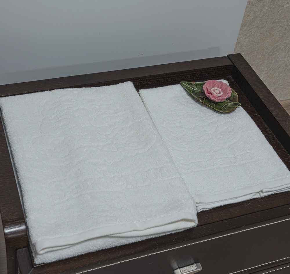 Набор полотенец 2шт Palombella Sanderson Logo bianco белый