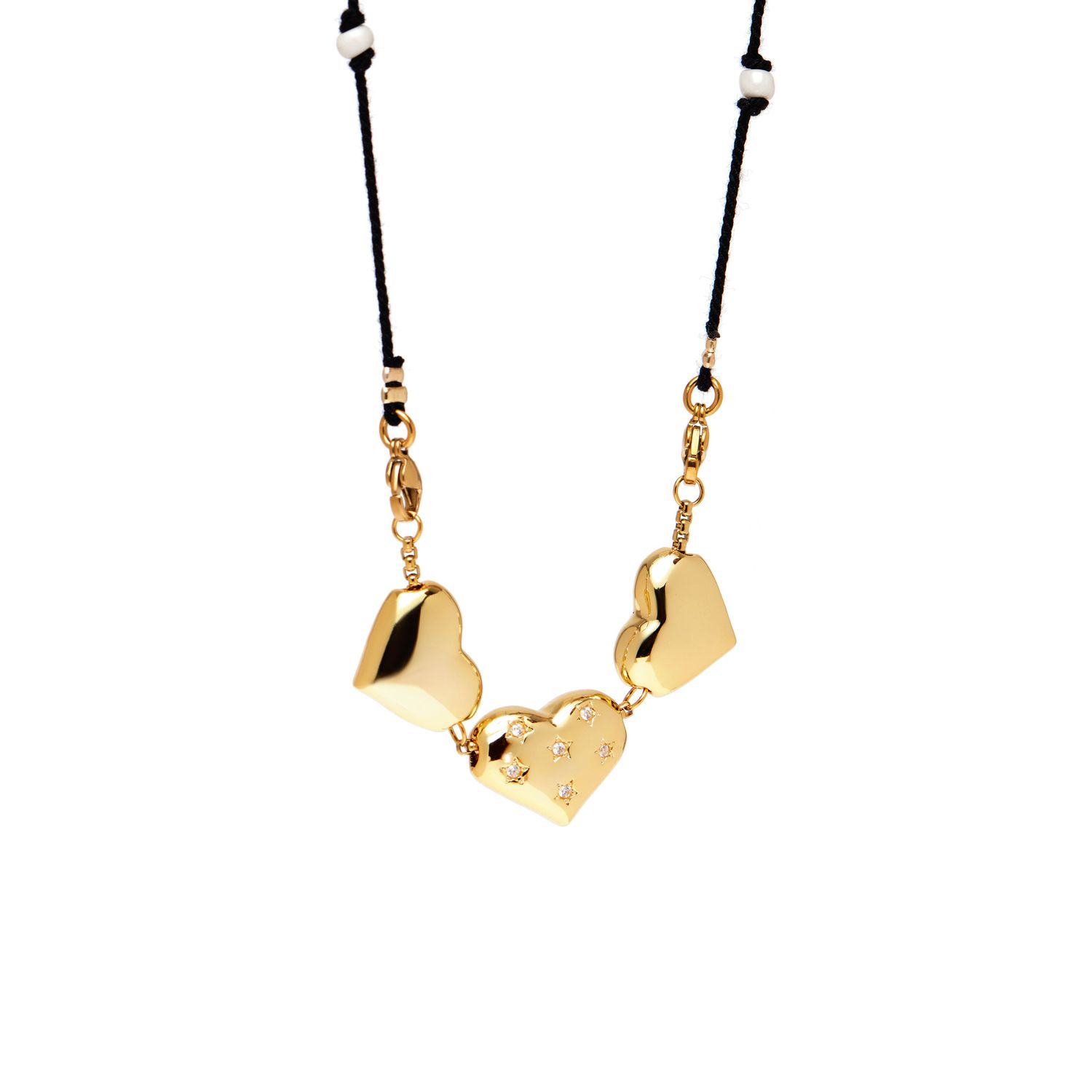 Колье Sparking Knitted Heartbeat Necklace – Gold