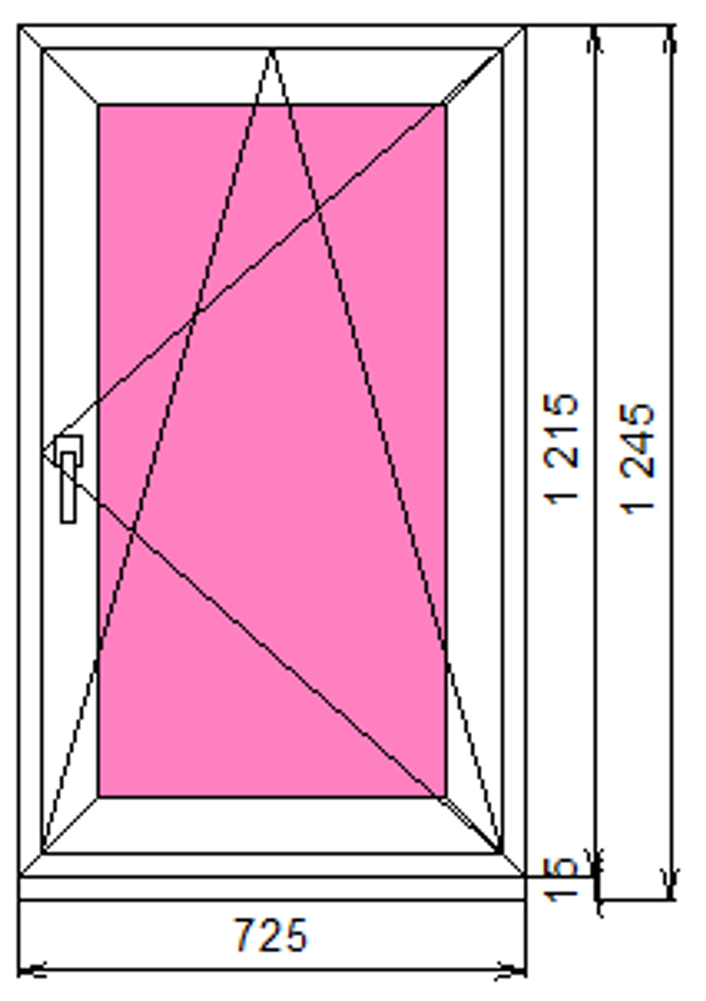 Пластиковое окно 1215 х 725 ТермА Эко