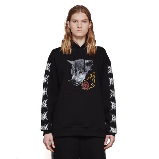 Худи Волчок ROSE (черный)