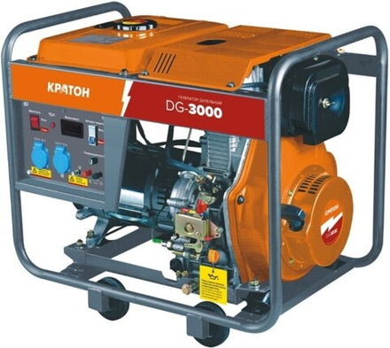 Электростанция дизельная с воздушным охлаждением КРАТОН DG-3000 открытая 3 08 02 025