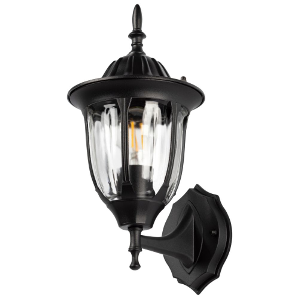 Светильник уличный настенный ЭРА «Галатея» GBW-105-BL-0380 230В Е27 IP54 чёрный вверх | Садово-парковые светильники
