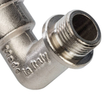 Угольник STOUT никелированный 3/8" ВР/НР с упором