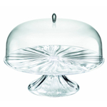 Блюдо для торта с крышкой, aqua, ?28,3 см, акрил, прозрачное