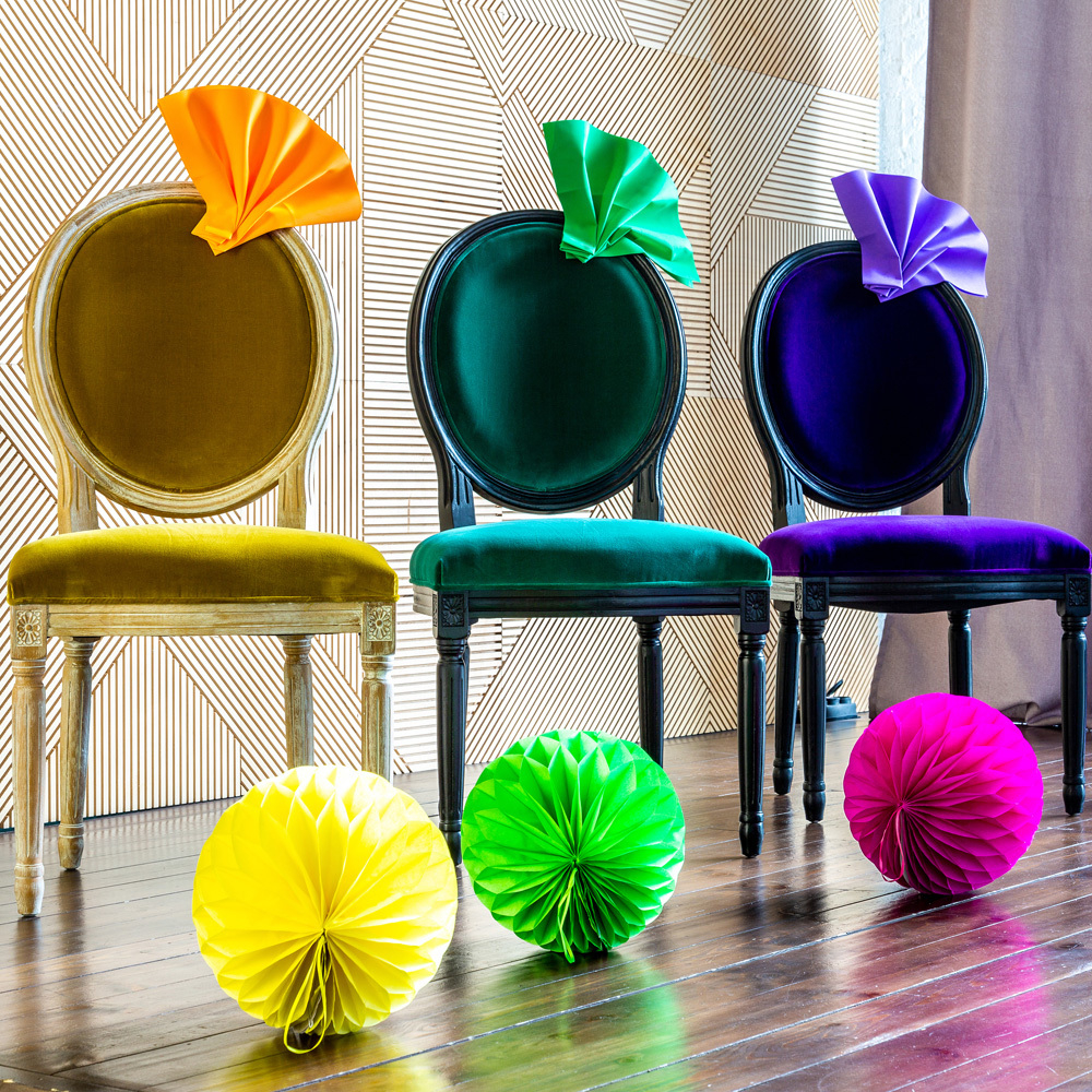 Стул Луи - Медовая горчица бархат миндаль Объект мечты