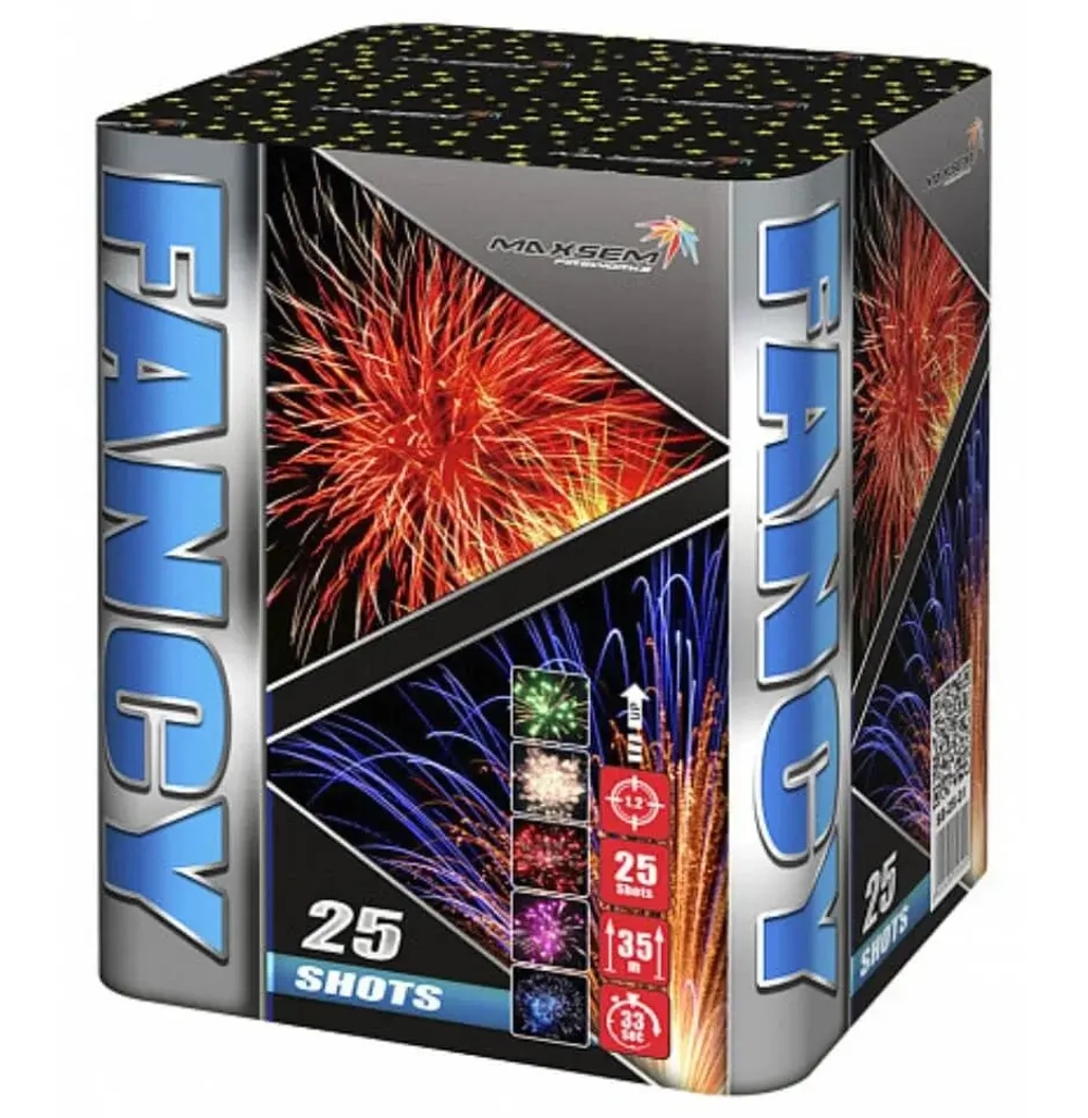 Батарея салютов Fancy (SB25-01) от Maxsem, 25 залпов, 30 мм