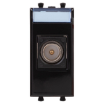 Розетка TV одиночная модульная, "Avanti", "Черный квадрат", 1 модуль