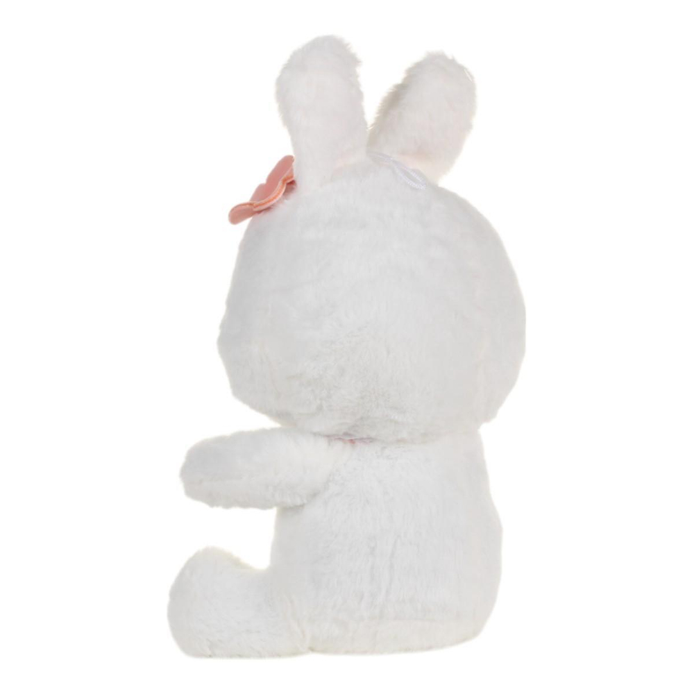 Заяц в слюнявчике и с цветком на голове 17x26x12см. (Hand)