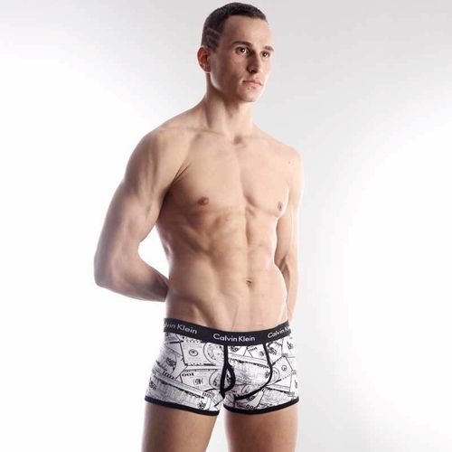 Мужские трусы хипсы Calvin Klein 365 print Black Dollar