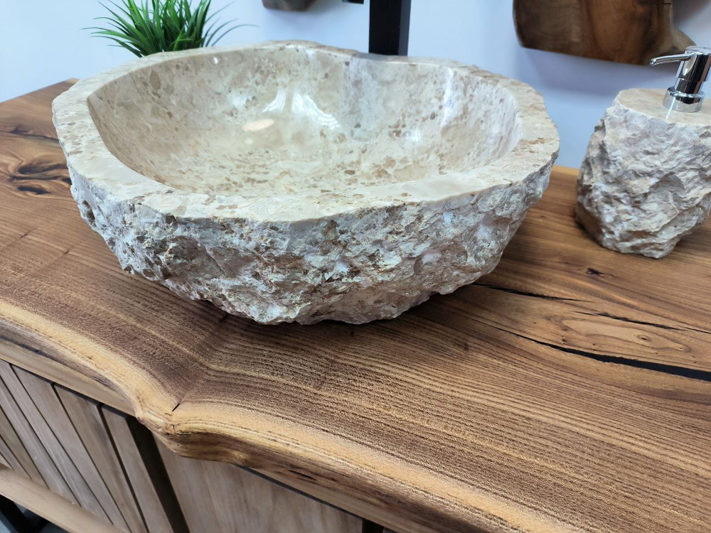 Раковина из мрамора Erozy Cream EM-65670 48х44х15 из натурального камня