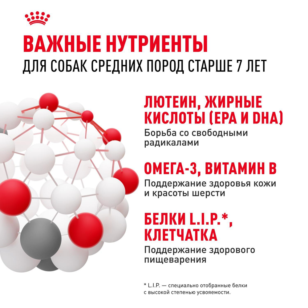 Royal Canin Medium Adult 7+ Корм сухой для взрослых собак средних размеров от 7 лет и старше 15 кг