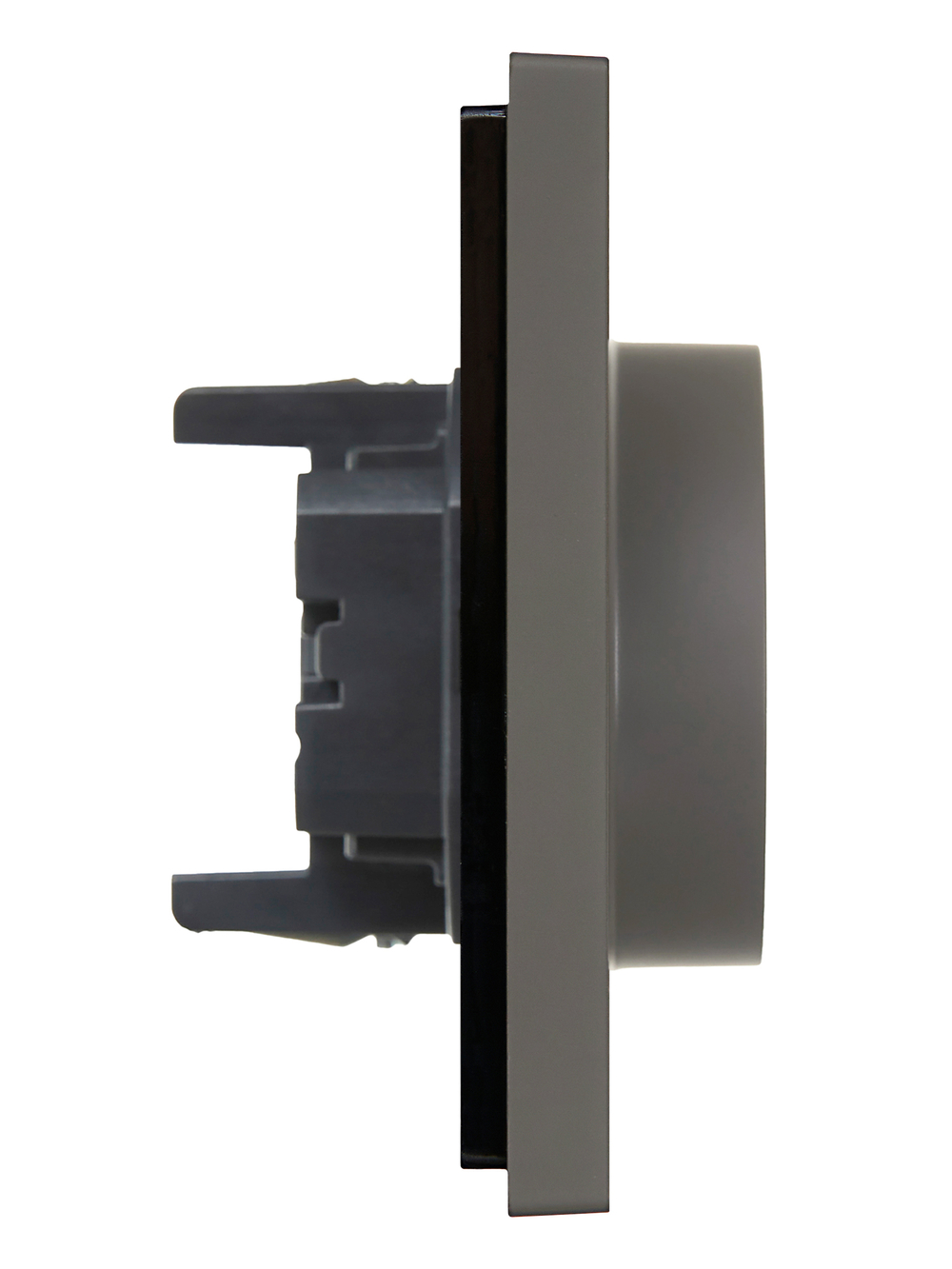 FORTE&PIANO Розетка 2-местная с заземлением без защитных шторок безвинтовое крепление 16А FP324 серый IEK