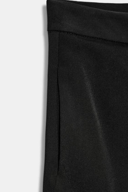 ZARA БРЮКИ С ЗАЩИПАМИ — ZW COLLECTION, ЧЕРНЫЙ