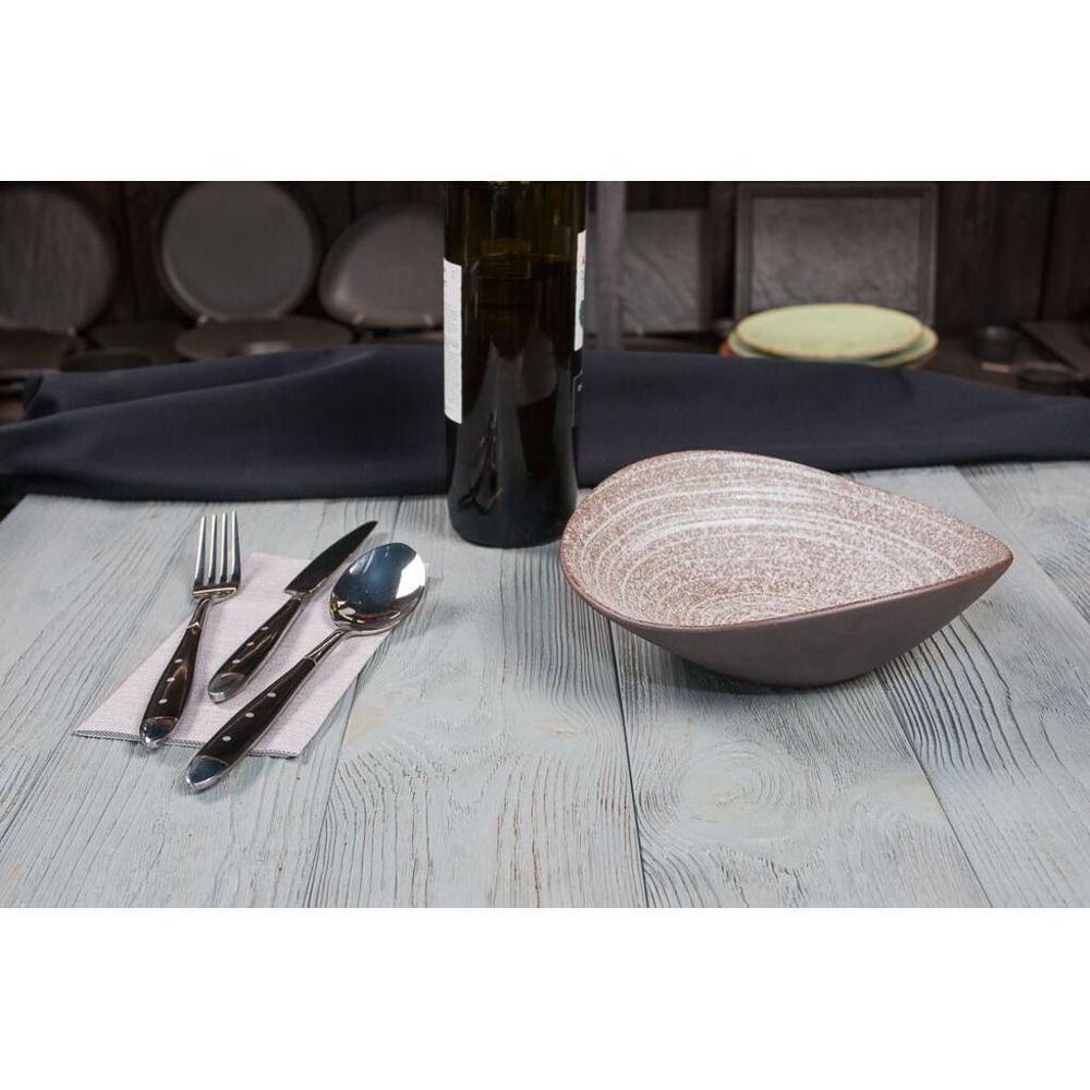 Салатник 800 мл 21*19,5 см h6,8 см Brown Untouched Taiga P.L. Proff Cuisine [3]