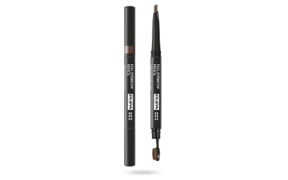 Pupa Карандаш для бровей Full Eyebrow Pencil, автоматический, с мгновенным эффектом заполнения, тон №003, Темный коричневый, 0,2 гр
