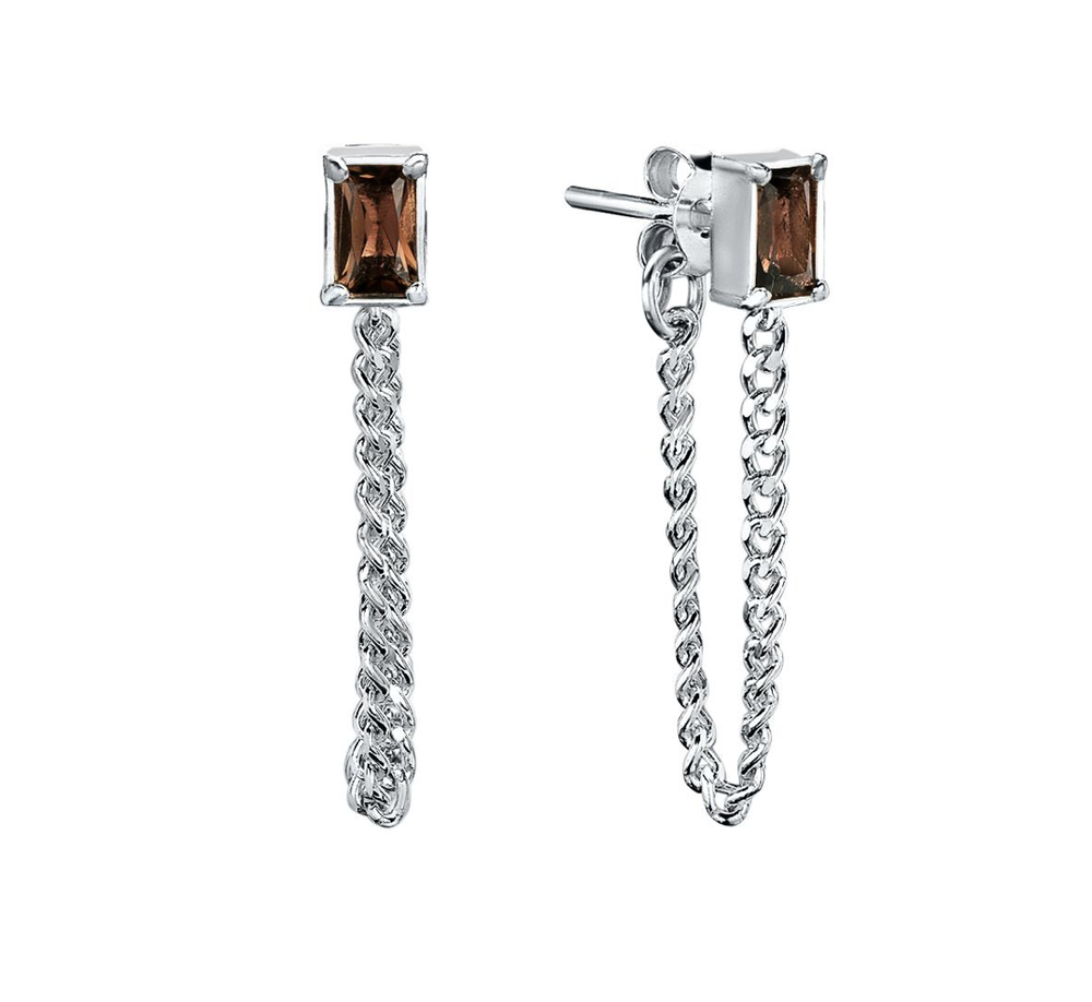 CRYSTAL CHAIN серебро дымчатый