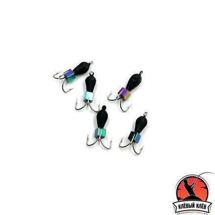 Мормышка вольф. безнасадочная "ЯМАН" Черт с петлей (короткий), d-4 мм, вес 1,1 г, кубик хамелеон