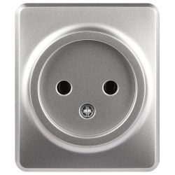 Розетка ЭРА Эксперт 11-2201-03 2P IP20 16A-250В ОУ алюминий