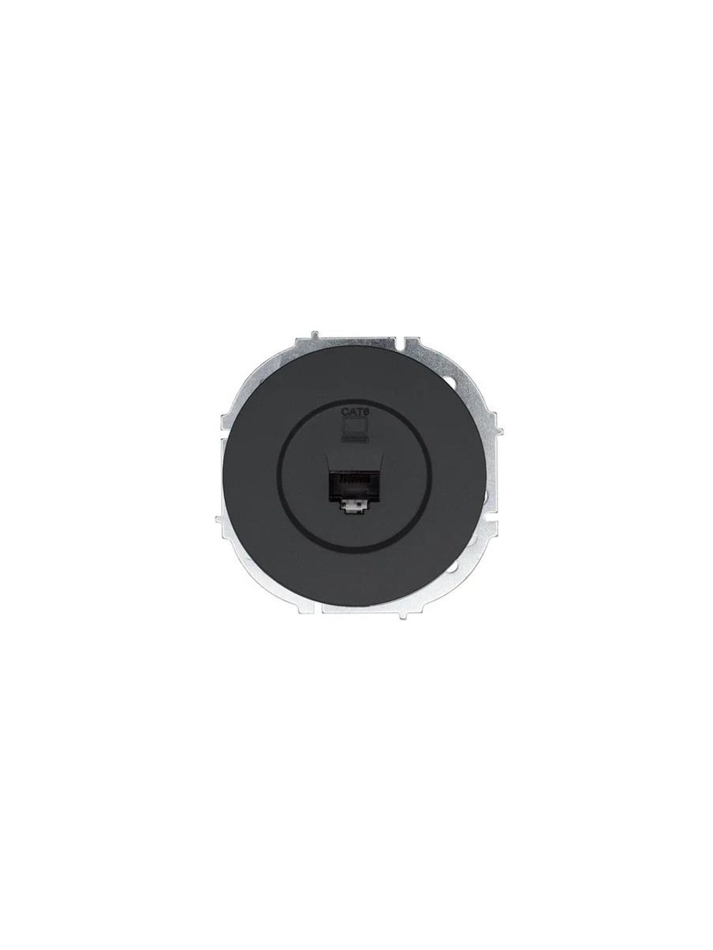 Розетка компьютерная СП OSEN RJ45 кат.6 механизм черн. бархат LEZARD 743-4288-140