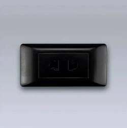 Розетка врезная мебельная "Eleganz" MINI 250в, 10А, черный цвет, мини розетка 81x41x28мм., 1 шт.