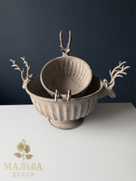 Набор из 2-х декоративных кашпо "Олени" из металла от CAMPO Home & Garden