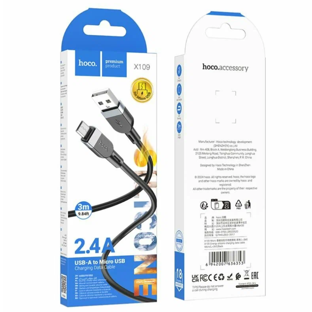 USB шнур HOCО X109 1 м 2.4 A