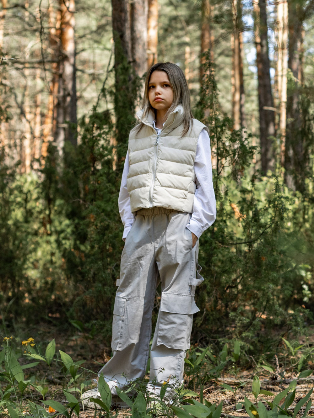 Жилет для девочек Кейт ваниль