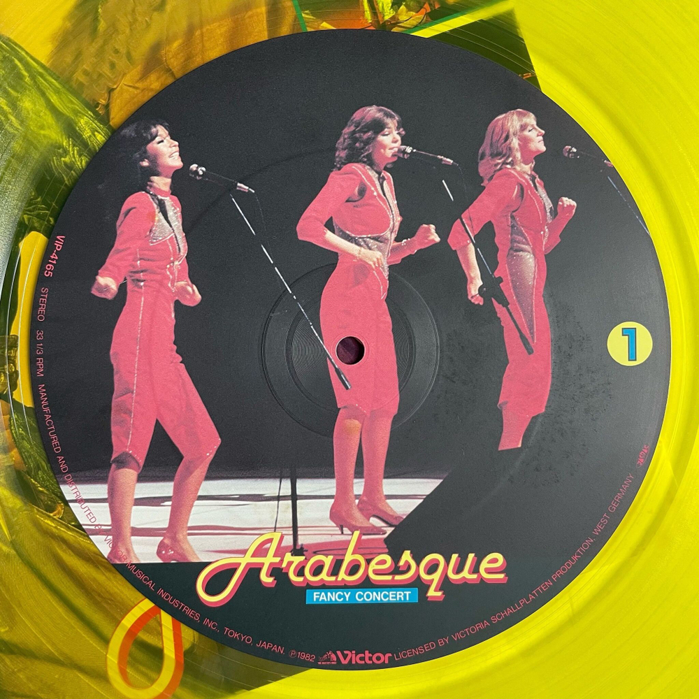 Винтажная виниловая пластинка LP Arabesque Fancy Concert (Japan 1982) (Obi) (Yellow Vinyl)