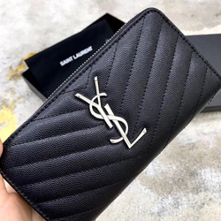 Saint Laurent Cassandre Zip Around Wallet
