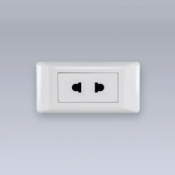 Розетка врезная мебельная "Eleganz" MINI 250в, 10А, белый цвет, мини розетка 81x41x28мм., 1 шт.