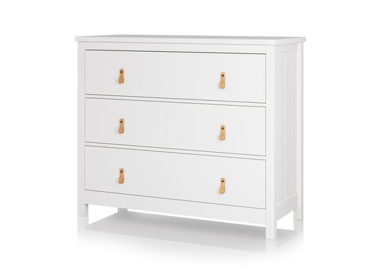 Комод Wood 3 ящика (белый)