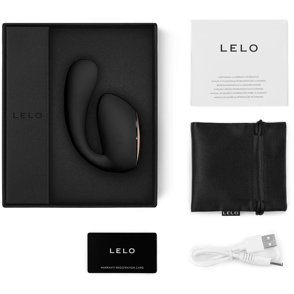 Lelo - Ida Wave Black - Вибромассажер с управлением через приложение, 9.3 см (чёрный)