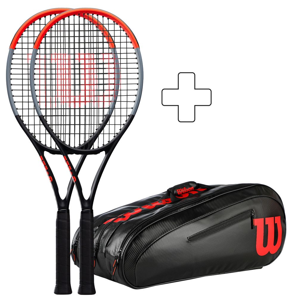 Теннисная ракетка Wilson 2 X Clash 100 Pro (Tour) Plus Tennis Bag