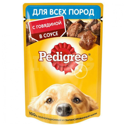 Влажный корм Pedigree для собак говядина в соусе 85 гр