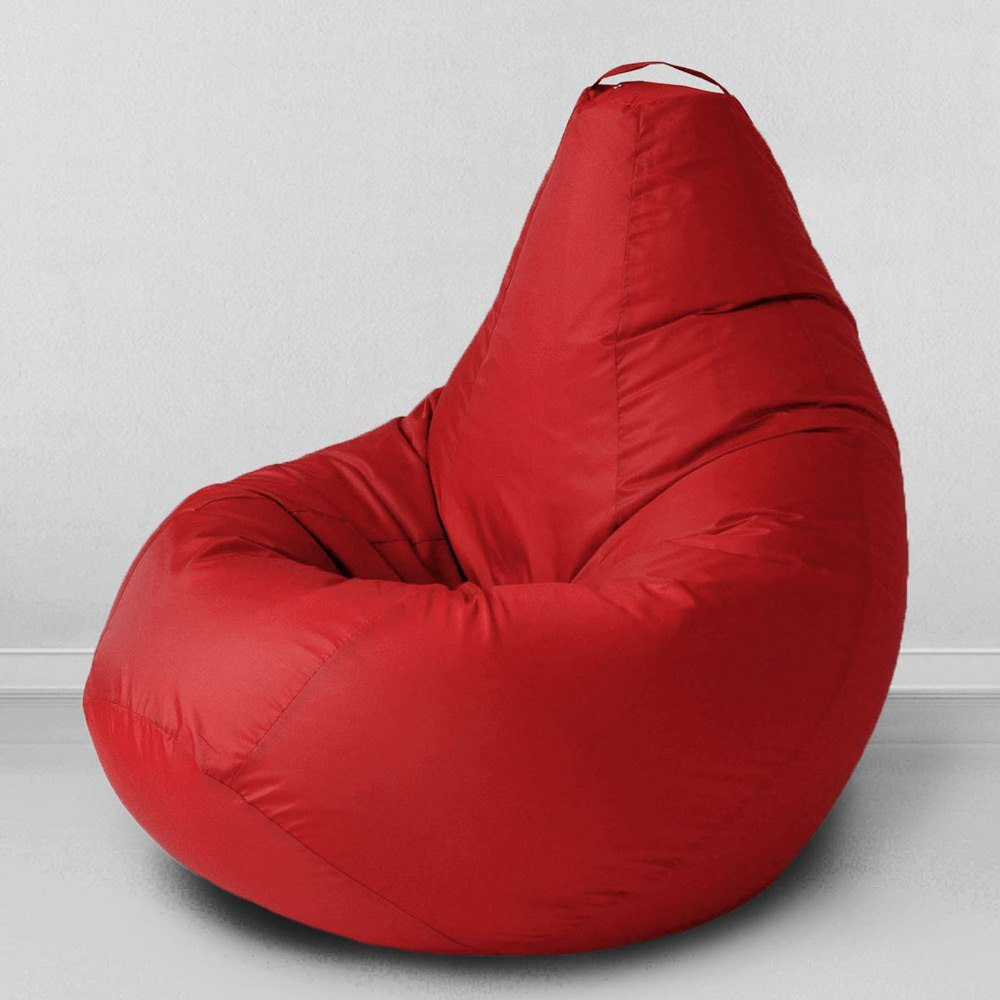 Кресло-мешок Босс Красный, XXL-Комфорт, оксфорд, съемный чехол
