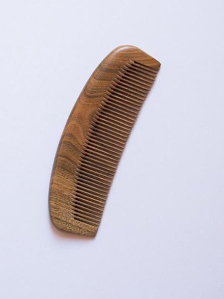 Гребень из зелёного сандала "Большой" частые зубья