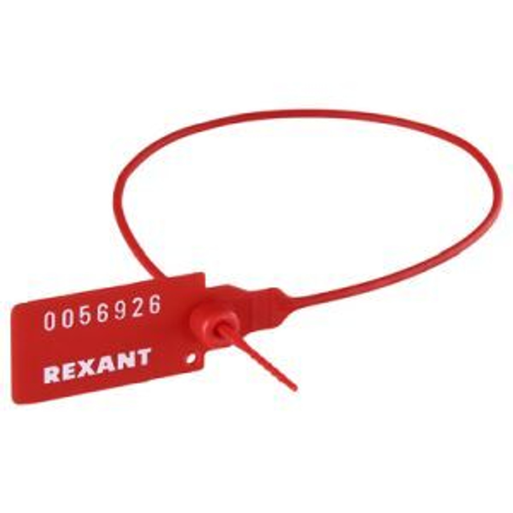 Пломба пластиковая номерная 320 мм красная REXANT