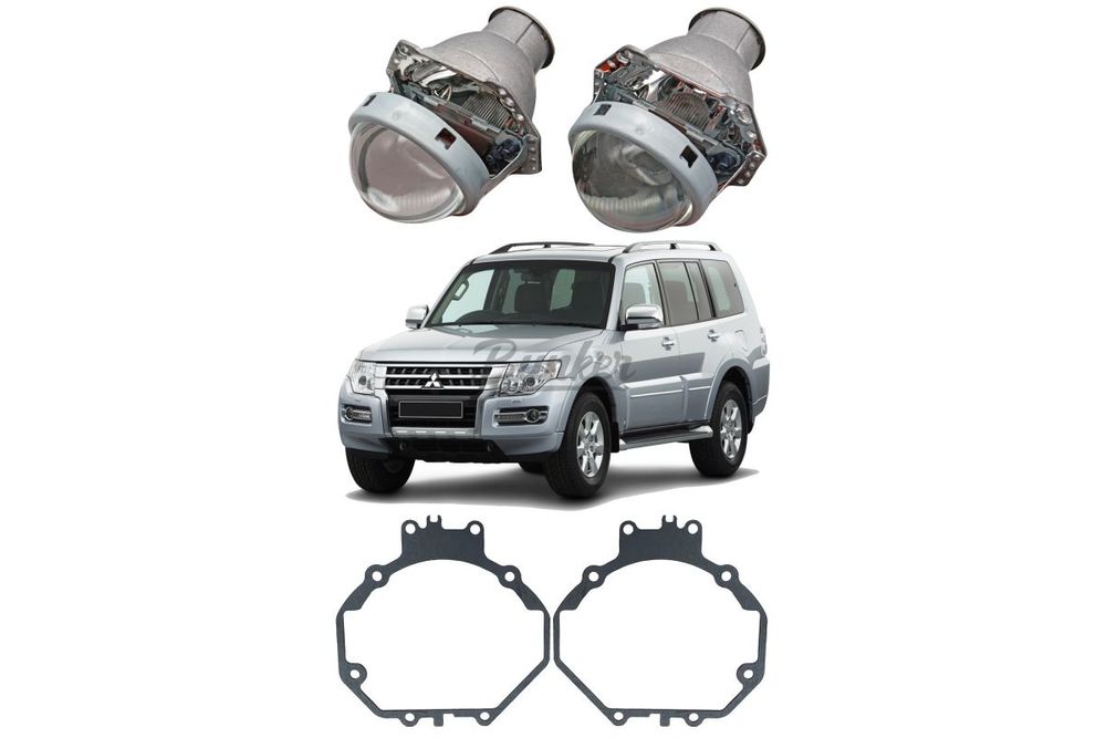Готовый комплект для замены штатных линз Mitsubishi Pajero IV 2006-2014