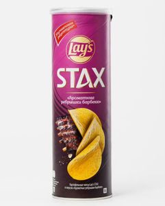 ЧИПСЫ LAY'S STAX РЕБРЫШКИ БАРБЕКЮ 140ГР