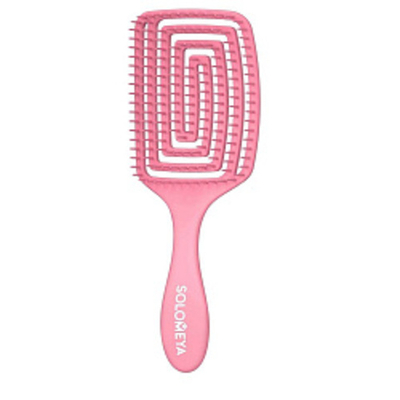 [Solomeya] Расческа для сухих и влажных волос АРОМАТ КЛУБНИКИ Wet Detangler Brush Paddle Strawberry, 1шт