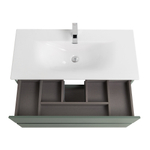 Тумба с раковиной подвесная BelBagno KRAFT-1000-2C-SO-VO Еловый матовый, раковина белая BB-8099-100