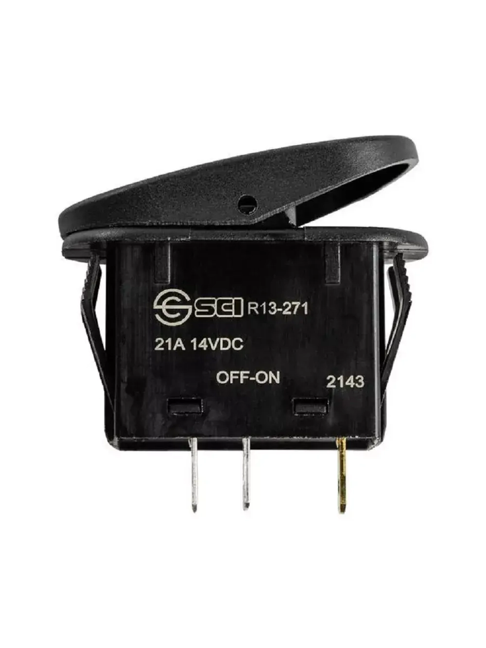 Переключатель овал. ON-OFF 12 В/21А 3Р с подсветкой