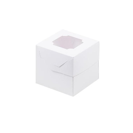 Коробка для капкейков (1), 100*100*100 мм, белая