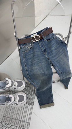 Брюки джинсовые женские арт. 73616 цвет "светло-синий"