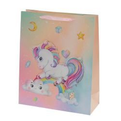 GAEM Пакет подарочный M (бумага 210г/м2, блок микс 12шт), L26 W10 H32 см, 4в.