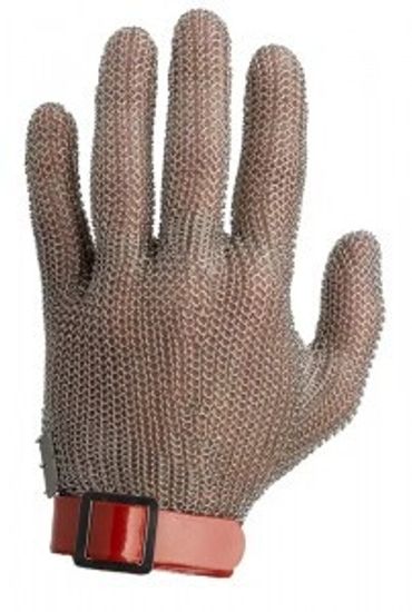 Перчатка кольчужная пятипалая "Титан" с пластиковым манжетом