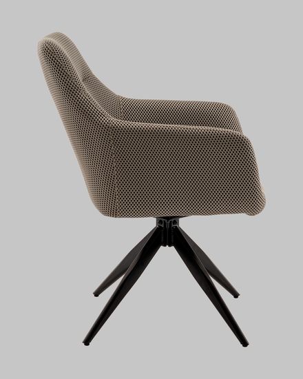 Стул обеденный, крутящийся Enid серо-зеленый ткань Sonic