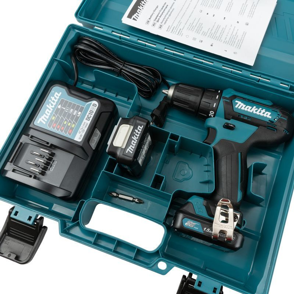Шуруповерт Makita DF333DWYE 12В 2х1,5 Ач