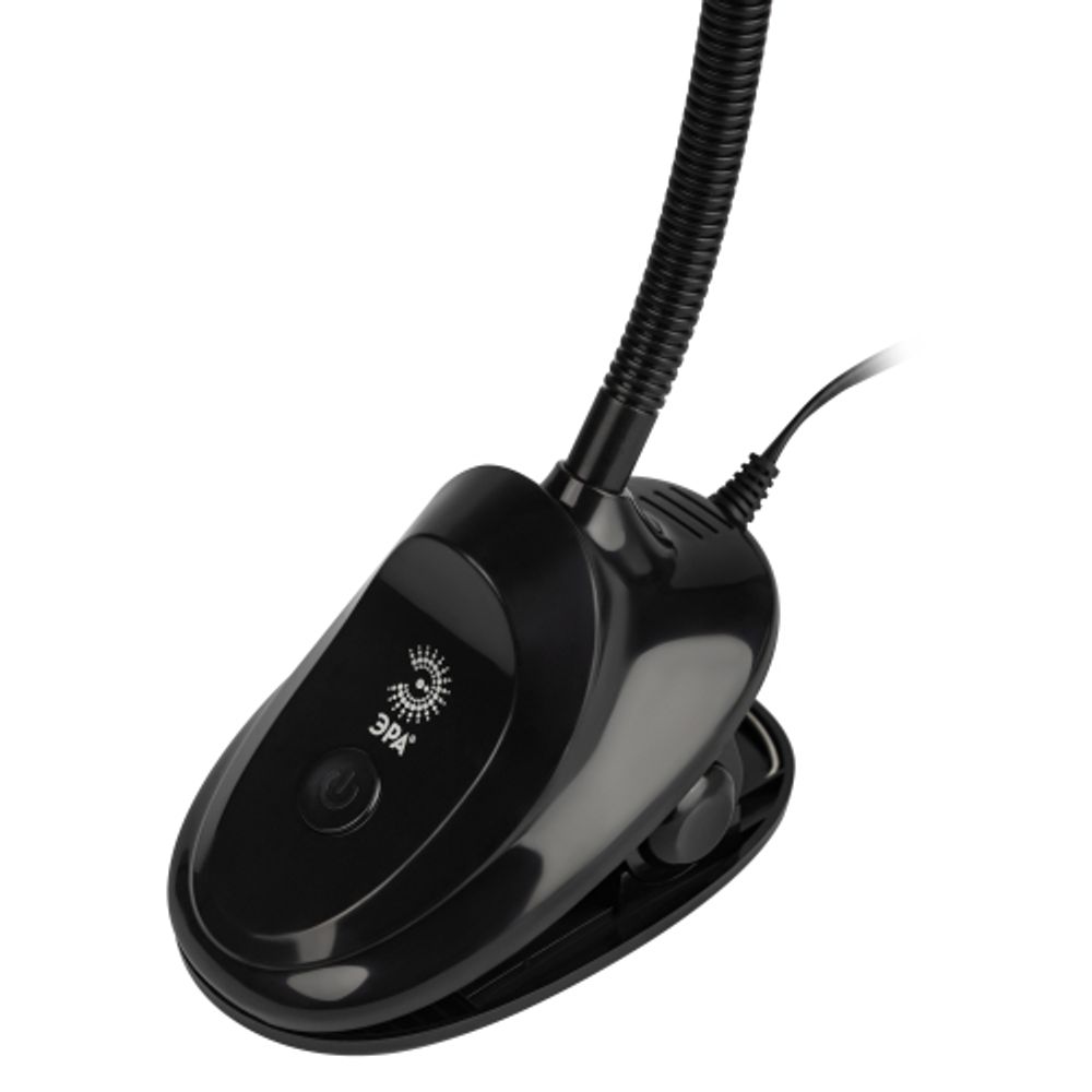 Настольный светильник ЭРА NLED-478-8W-BK светодиодный на прищепке черный