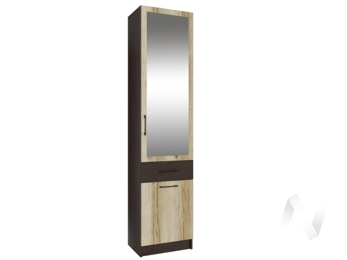 Пенал с зеркалом Прихожая Денвер (венге/дуб делано)